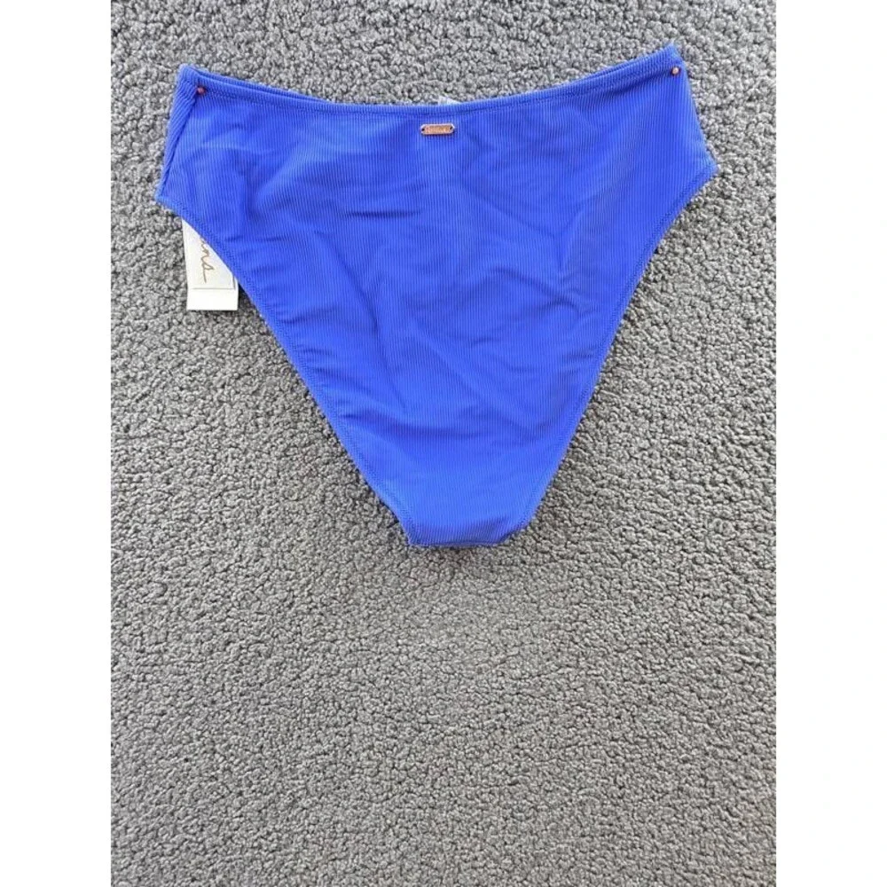 Raisins Indo High Waist Cheeky Bikini Brief Bottoms Juniors' XL Blue Pull On
